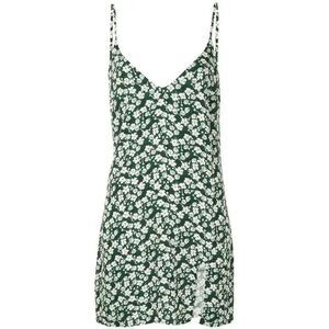 Reformation Marlowe Floral-Print Mini-Dress Cilantro Green Size Small